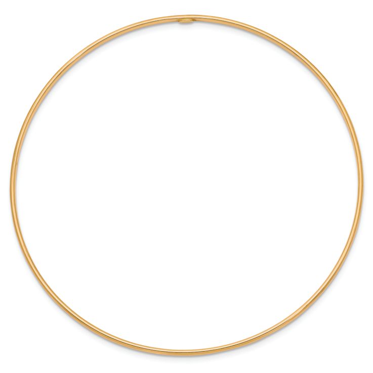 10k Yellow Gold 1.5mm Polished Slip-on Bangle Bracelet
