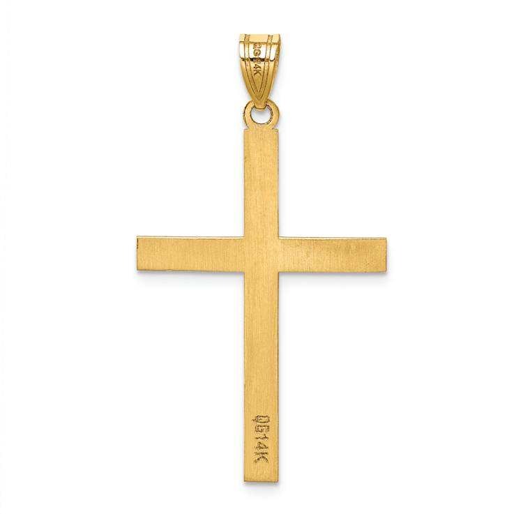 14k Yellow Gold Cross Charm