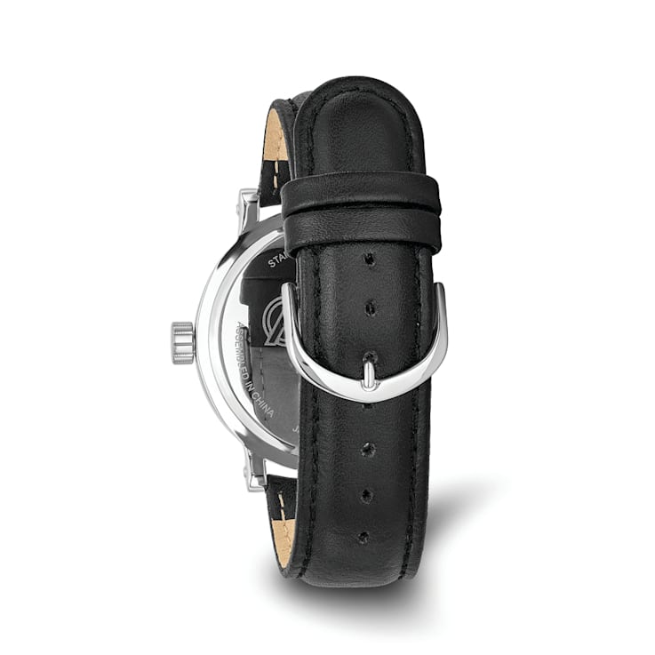 Marvel Captain America Adult Size Black Leather Band Watch