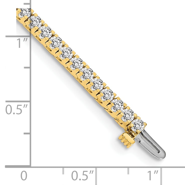 14K Yellow Gold Lab Grown Diamond VS/SI GH, Tennis Bracelet