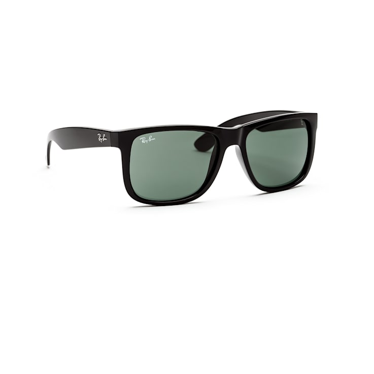 Ray Ban Justin Classic Gloss Black Green 54 mm Sunglasses RB4165
