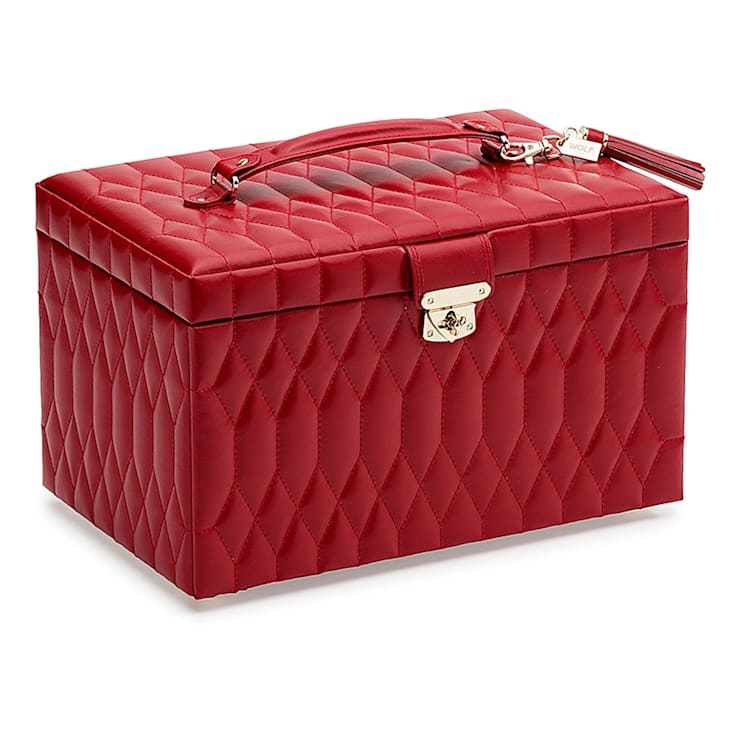 Caroline Large Jewelry Box Red By Wolf