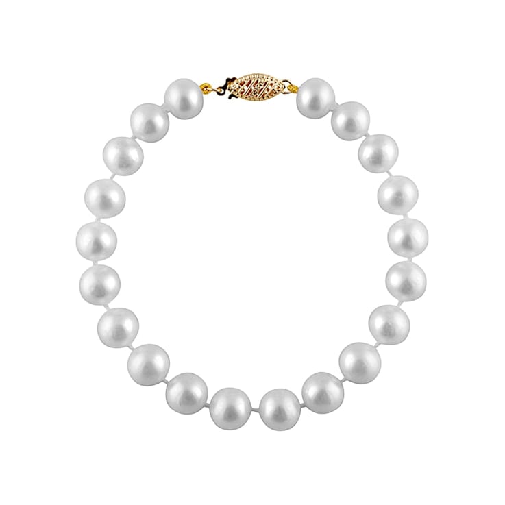 7.0-7.5mm White Freshwater Pearl Necklace
