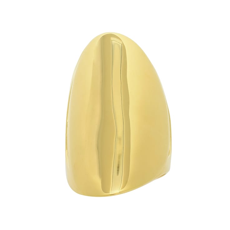 Ultra-Wide Sculptural Band Ring In 18k Gold Over Sterling Silver