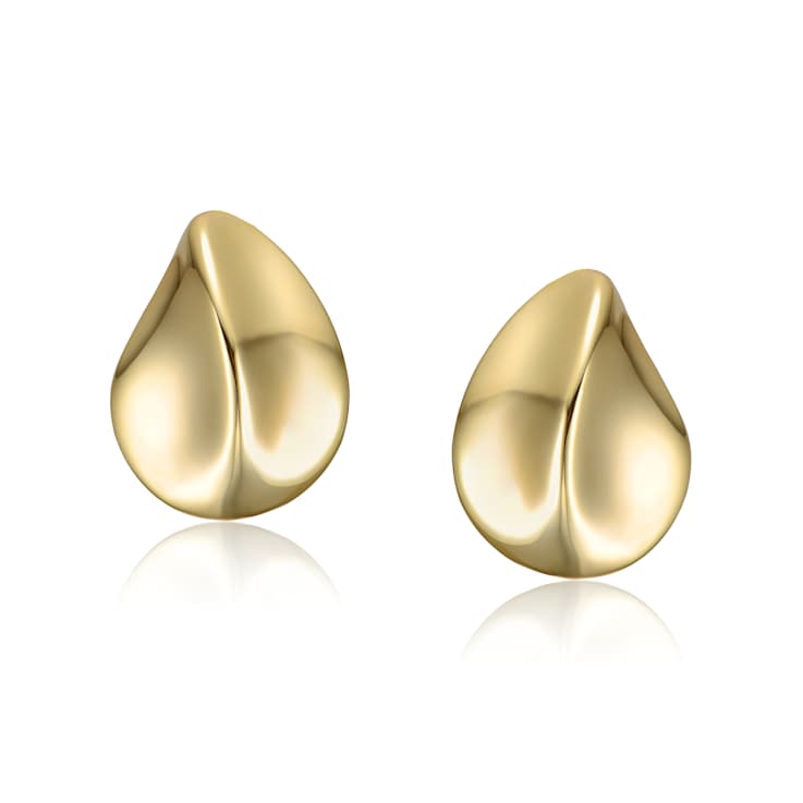Raindrop Drop Earrings In 14K Gold Over Brass