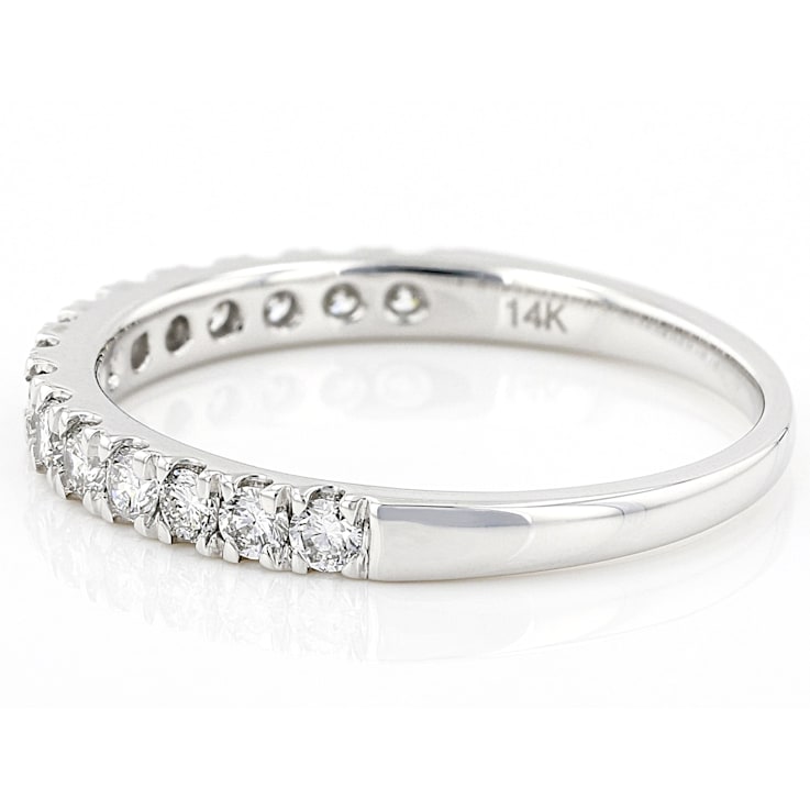 Lab-Grown Diamond Band Ring In 14K White Gold 0.50ctw
