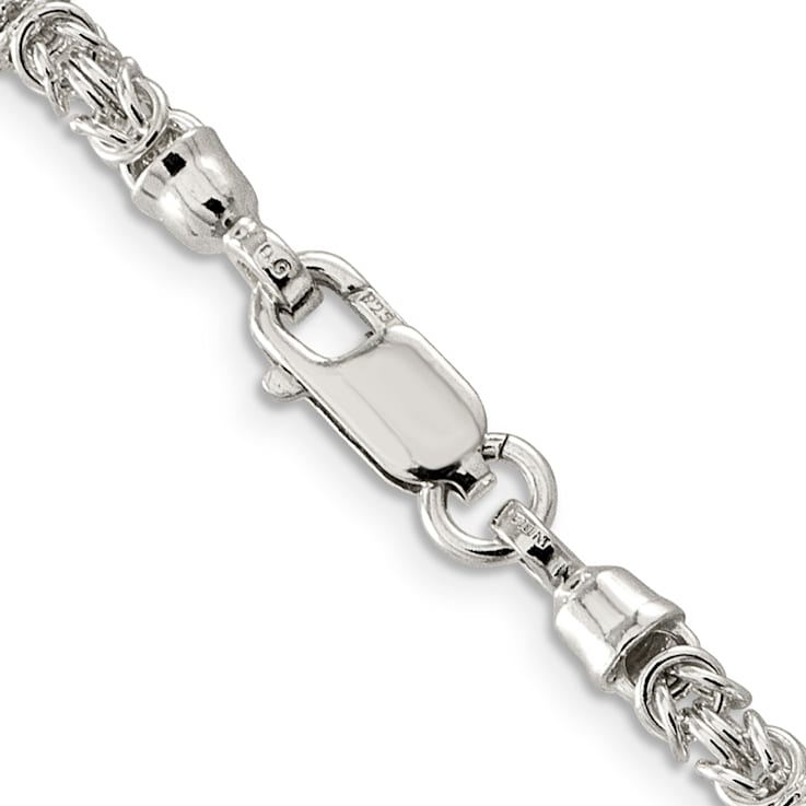 Sterling Silver Fancy Byzantine Bracelet