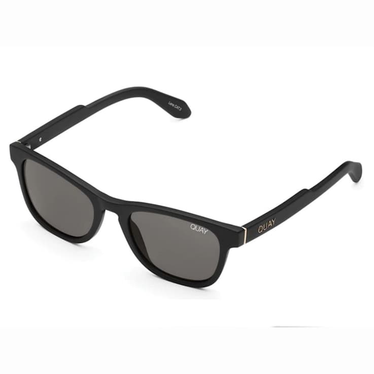 Quay Hardwire Black Frame / Smoke Polarized Lenses Sunglasses