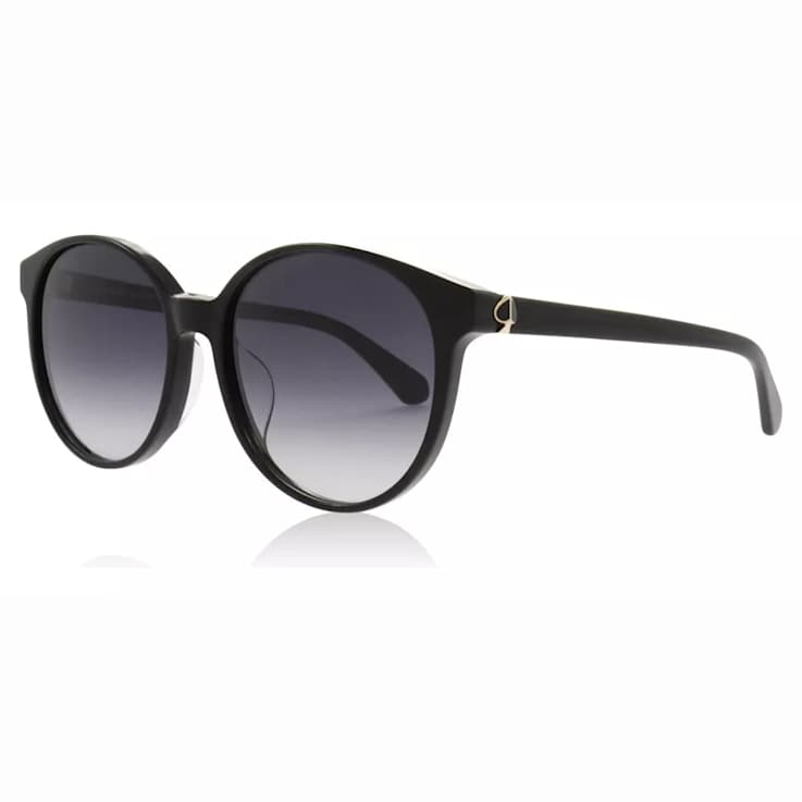 Kate Spade Eliza Black Round Frames / Gray Gradient Lenses Sunglasses