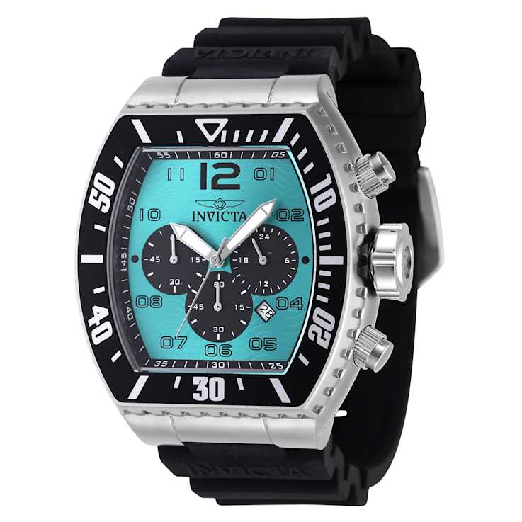 Invicta Pro Diver 51.00mm Turquoise, Black Dial Silicone Band Quartz Watch