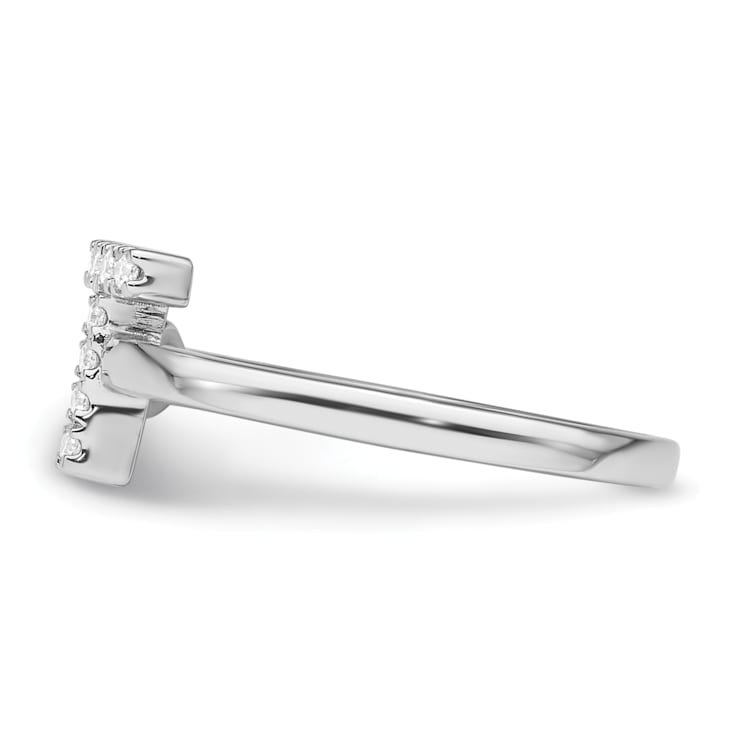 Rhodium Over 14K White Gold Lab Grown Diamond VS/SI GH, Initial T
Adjustable Ring