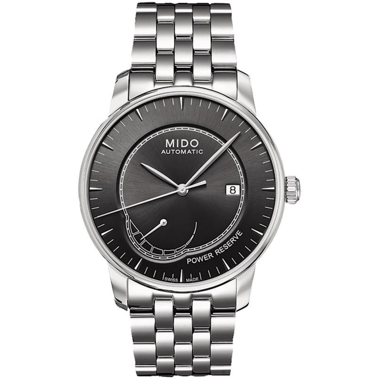 Mido Men's Baroncelli Black Dial Stainless Steel Watch