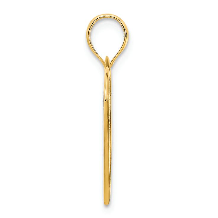 14k Yellow Gold Open Heart Pendant