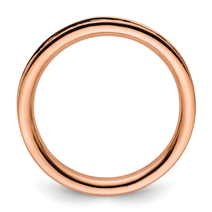 14K Rose Gold Over Sterling Silver Stackable Expressions and Diamonds
Ring 0.195ctw