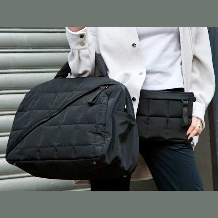 GO Dash Dot Puffle Handbag in Black