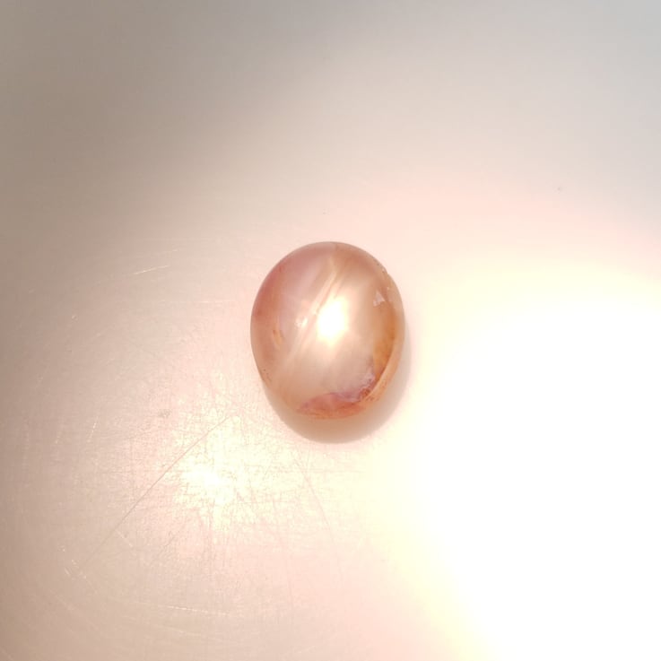 Padparadscha Star Sapphire 10.0x8.39mm Oval Cabochon 5.12ct