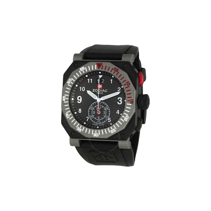 Zodiac Men's Iconic ZMX Black Rubber Watch