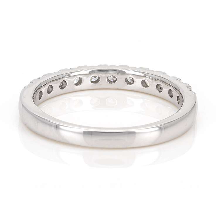 Polished Lab-Grown Diamond Band Ring 0.50ctw In Sterling Silver