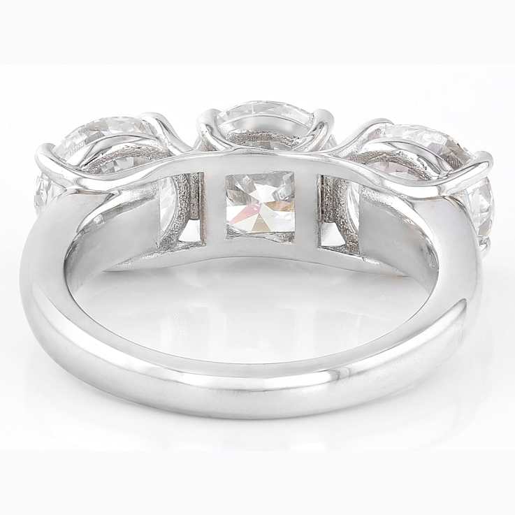 Lab-Grown Diamond Three-Stone Ring In 14K White Gold 5.00ctw