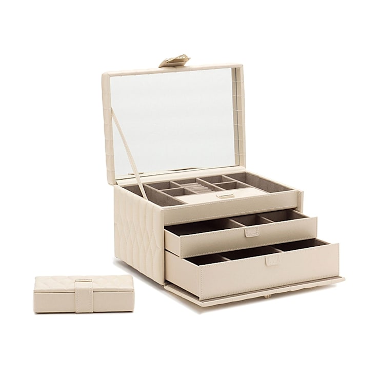 Caroline Medium Jewelry Box Ivory By Wolf