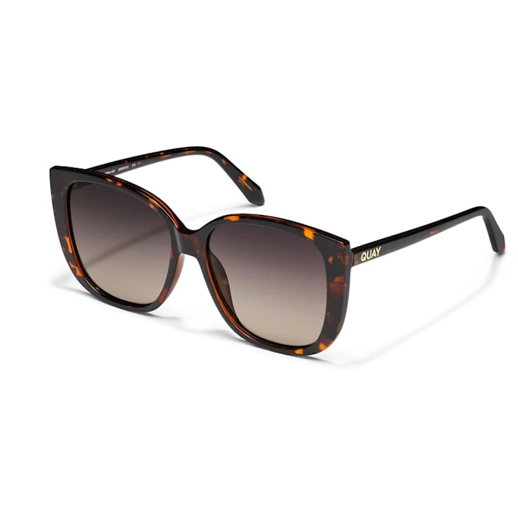 Quay Ever After Tortoise Square Frame / Smoke Lenses Sunglasses
