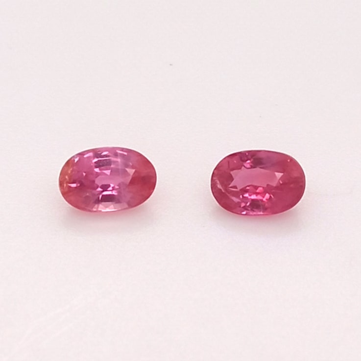 Ruby Unheated 6x4mm Oval Matched Pair 1.20ctw