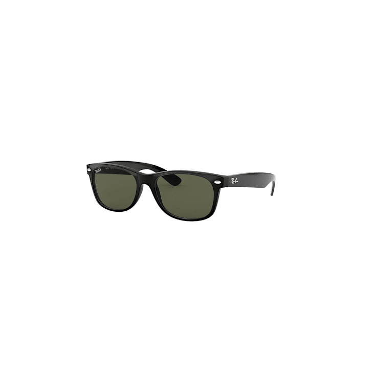 Ray-Ban New Wayfarer Classic Black/Green Polarized 58mm Sunglasses
RB2132 901/58