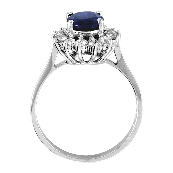 1.75ctw Sapphire and Diamond Ring in 14k White Gold