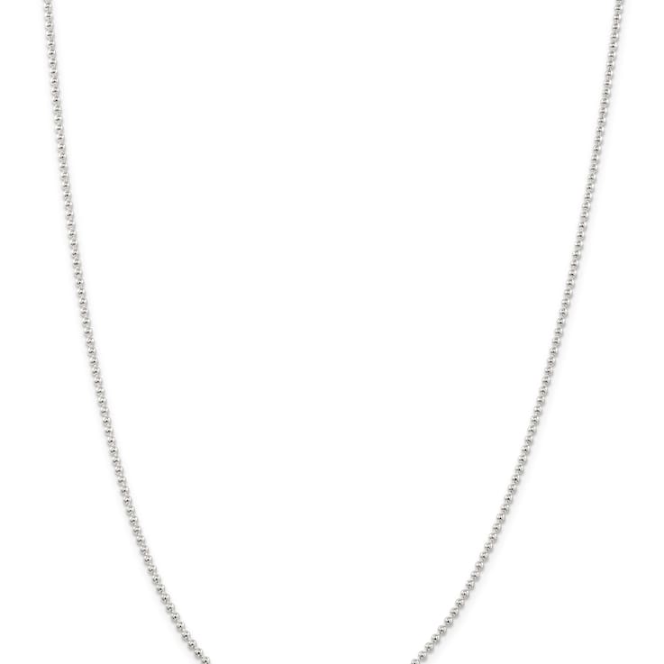 Sterling Silver 2mm Beaded Chain