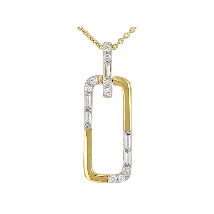 Elegant Lab-Grown Diamond Slide Pendant Necklace In 14K Gold Over
Sterling Silver