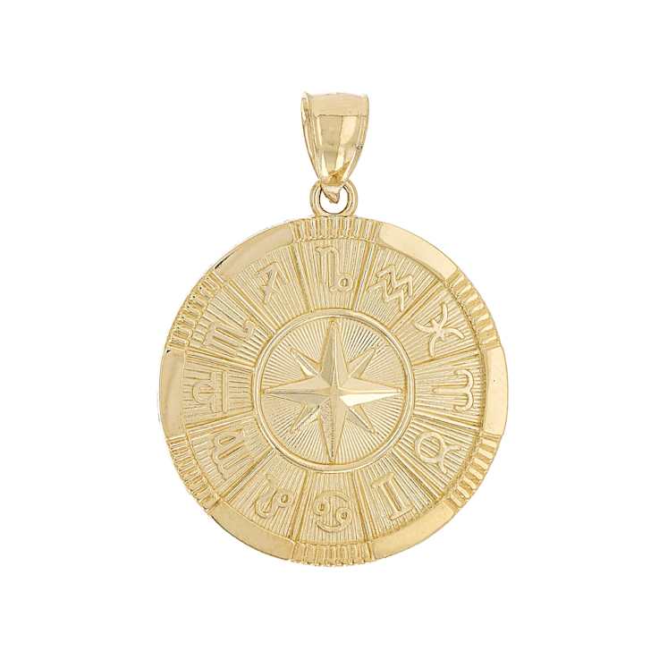 Zodiac Symbol Pendant In 10K Gold