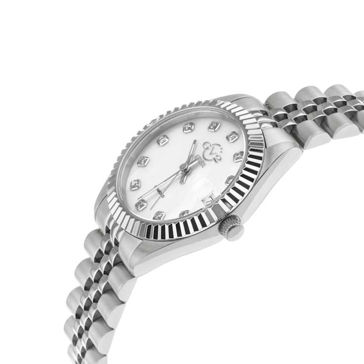 GV2 Naples White Dial Stainless Steel Bracelet Watch