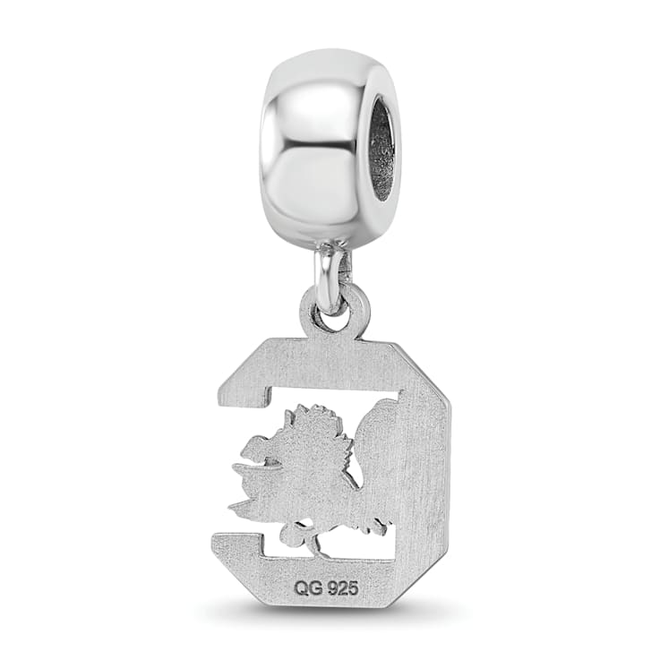 Sterling Silver Rhodium-plated LogoArt University of South Carolina
Small Dangle Bead