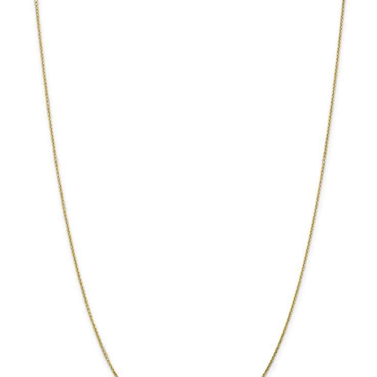 10k Yellow Gold 0.95mm Solid Diamond-Cut Cable 18 Inch Chain