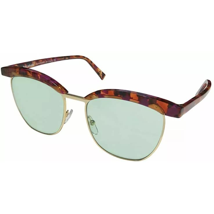 bob sdrunk Grace-54 Purple Tortoise and Gold Tone Frame/ Green Lenses Sunglasses