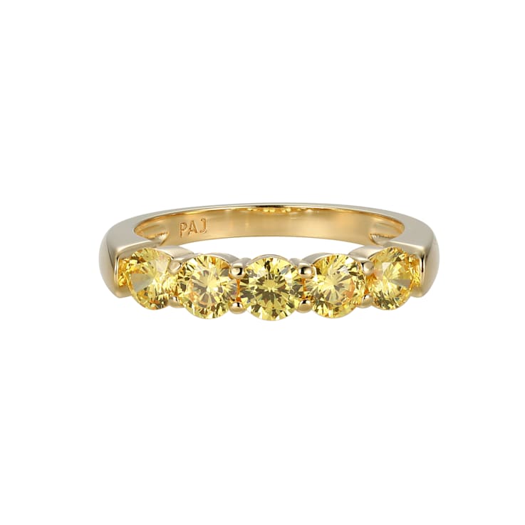 Yellow Cubic Zirconia 18k Yellow Gold Over Sterling Silver Ring 2.00ctw
