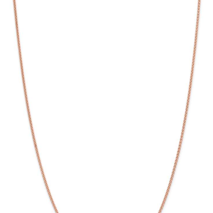 14k Rose Gold 1.7mm Solid Polished Spiga 18 Inch Chain