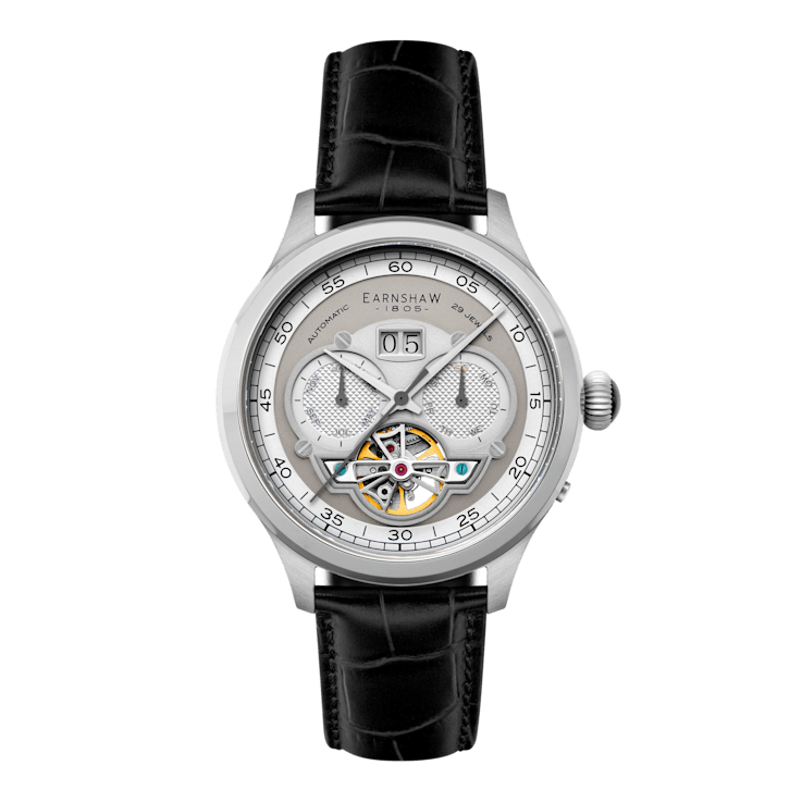 Thomas Earnshaw Baron Grand Date Calendar Open Heart Automatic