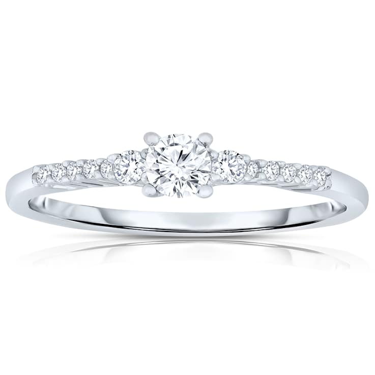 CZ Solitaire Ring In Sterling Silver