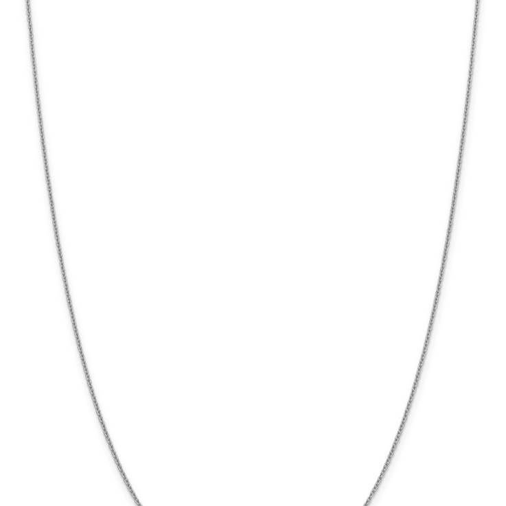 Rhodium Over 14k White Gold 1.4mm Solid Forzantine Cable 24 Inch Chain