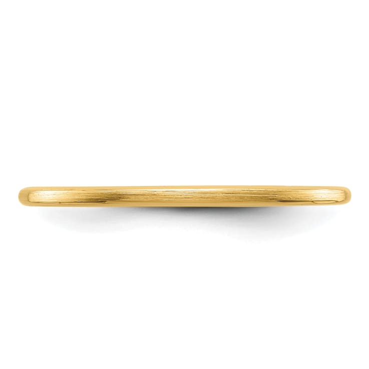 10K Yellow Gold 1.2mm Half Round Satin Stackable Expressions Band