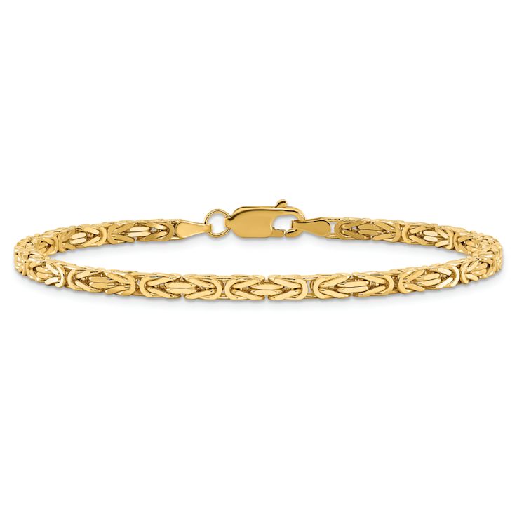 10k Yellow Gold 2.5mm Byzantine Link Bracelet