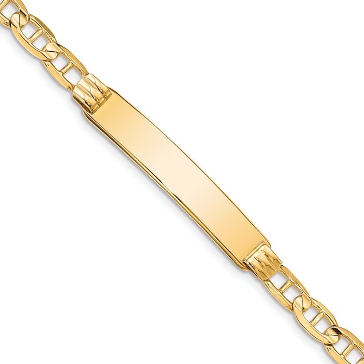 14k Yellow Gold Mariner Link ID Bracelet