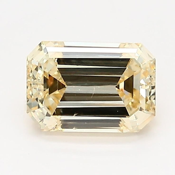 1.00ct Light Yellow Emerald Cut Lab-Grown Diamond SI1 Clarity IGI Certified