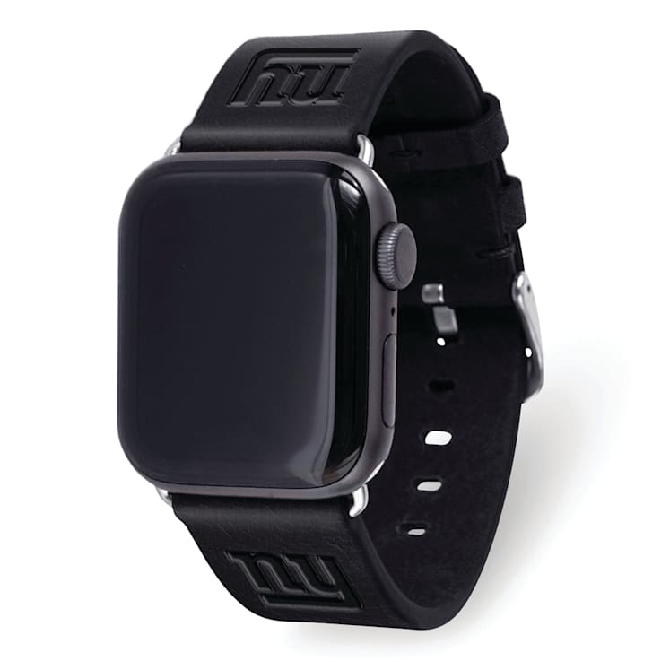 Gametime New York Giants Leather Band fits Apple Watch (38/40mm S/M
Black). Watch not included.