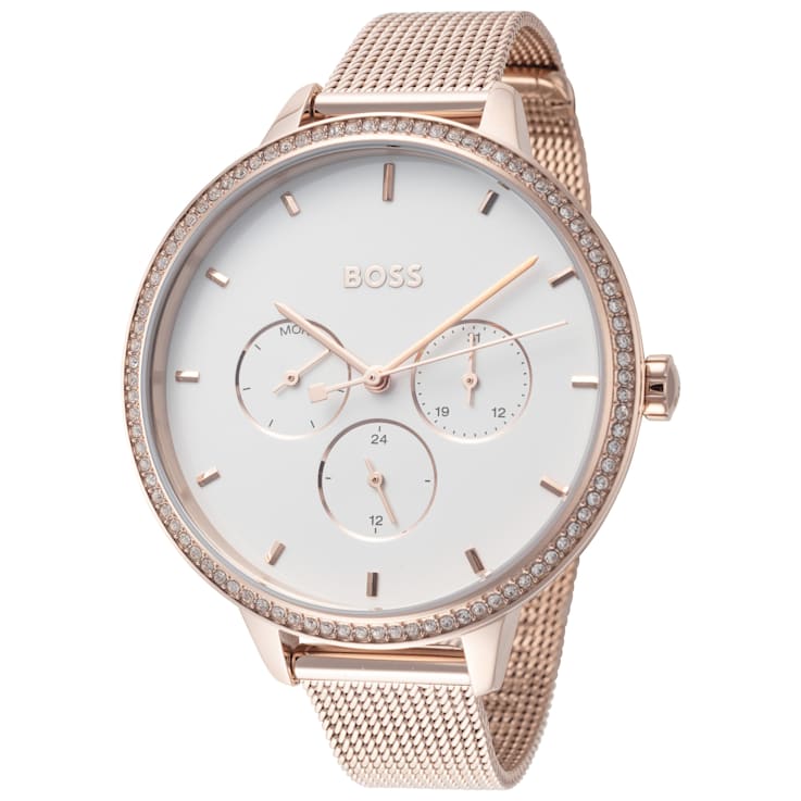 Hugo Boss Women s Prime 40mm Quartz Rose Stainless Steel Watch 1D2GCA