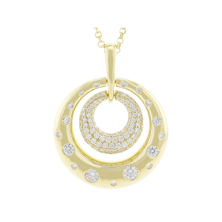 Graceful Moissanite Doorknocker Drop Earrings In 14K Gold Over Sterling Silver