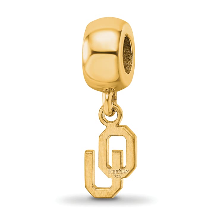 14K Yellow Gold Over Sterling Silver LogoArt University of Oklahoma
Extra Small Dangle Bead