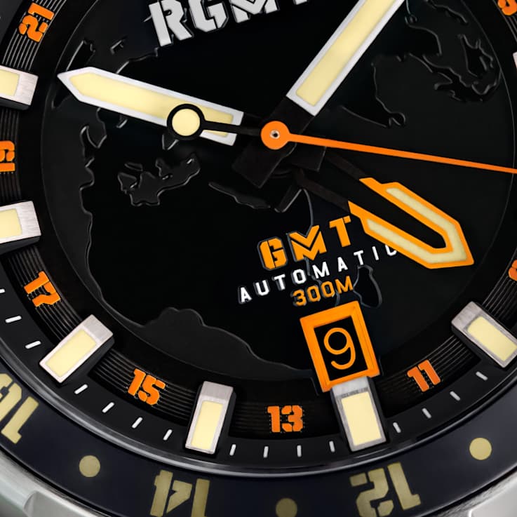 RGMT Globemaster GMT Yellow Dial White Bezel White Stainless Steel Band
Automatic Watch