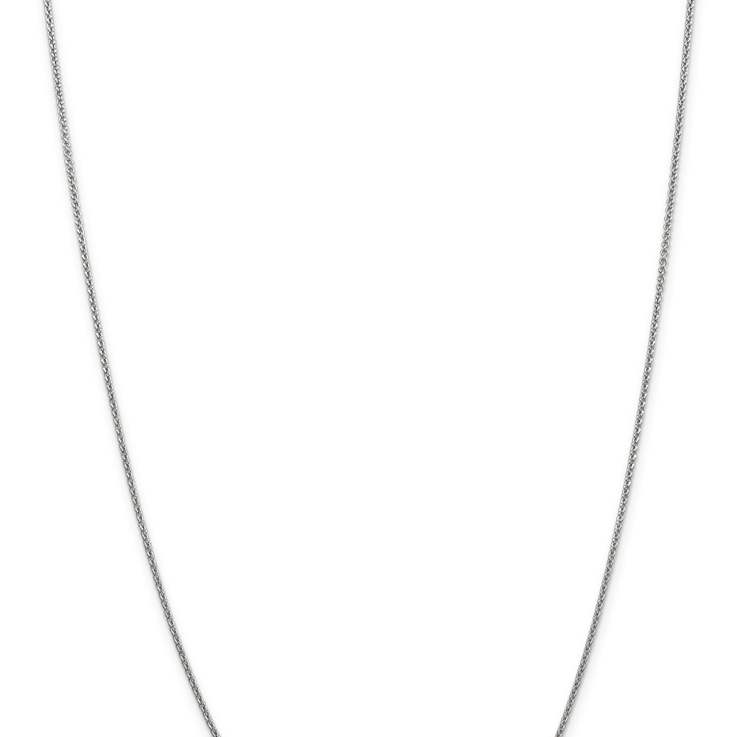 Rhodium Over 14k White Gold 1.4mm Solid Round Open Link Cable 30 Inch Chain